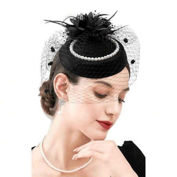 🖤 3PCS Pinup Retro Vintage Classy 1950s Halloween Black Accessories Set NEW - Picture 14 of 15